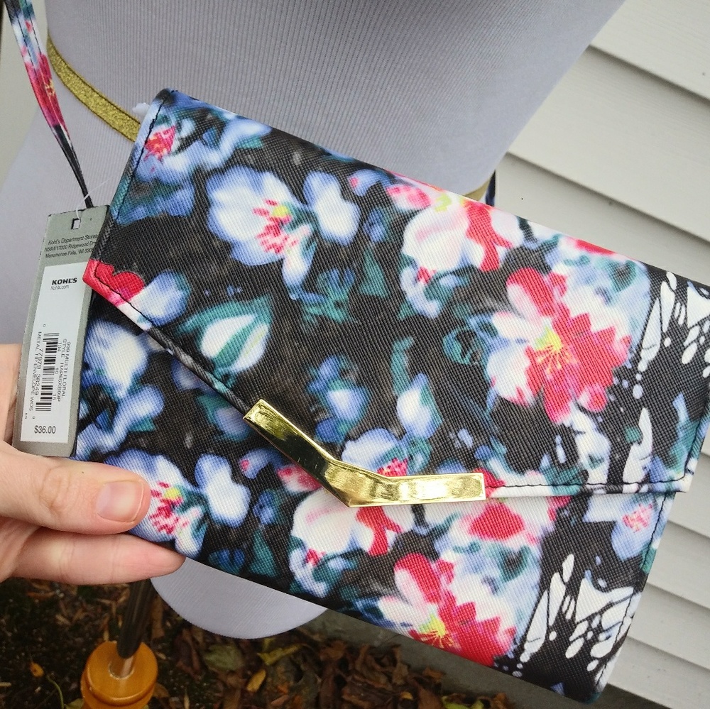 Apt 9 floral purse NWT